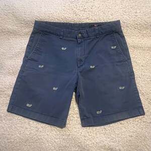 Vineyard Vines Men's Size 34 Navy Blue Whale Embroidered Breaker Shorts Nautical